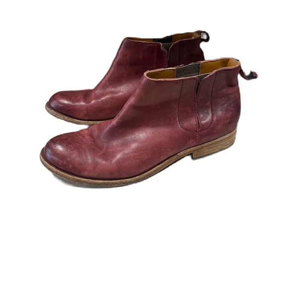 Kork Ease Velma Burgundy Red Leather Ankle Chelsea Boots Booties Womens 9 read - Picture 3 of 7